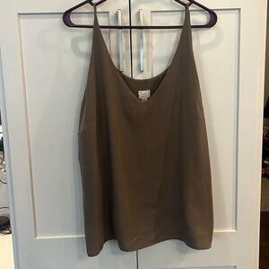 Brown silky tank